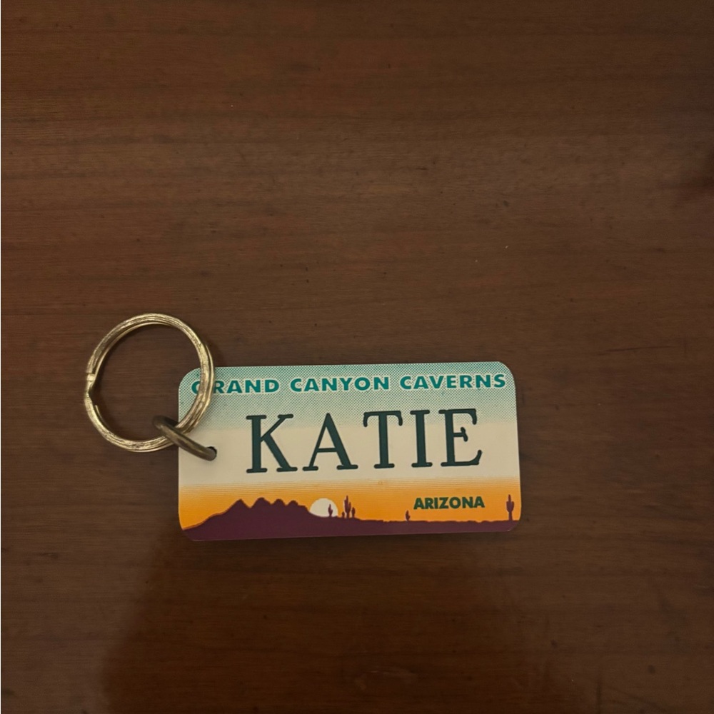 State of Arizona Keychain USA Name Plate Katie NEW Grand Canyon Caverns